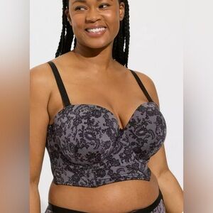 Torrid Tara Lace Purple Bra Size 48B